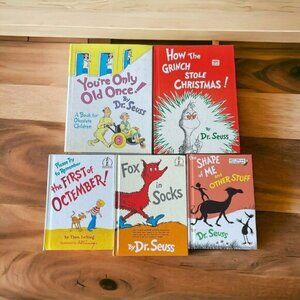 Dr. Seuss Kids Storybooks Lot of 5 Classic Stories Children VTG Collectible Gift